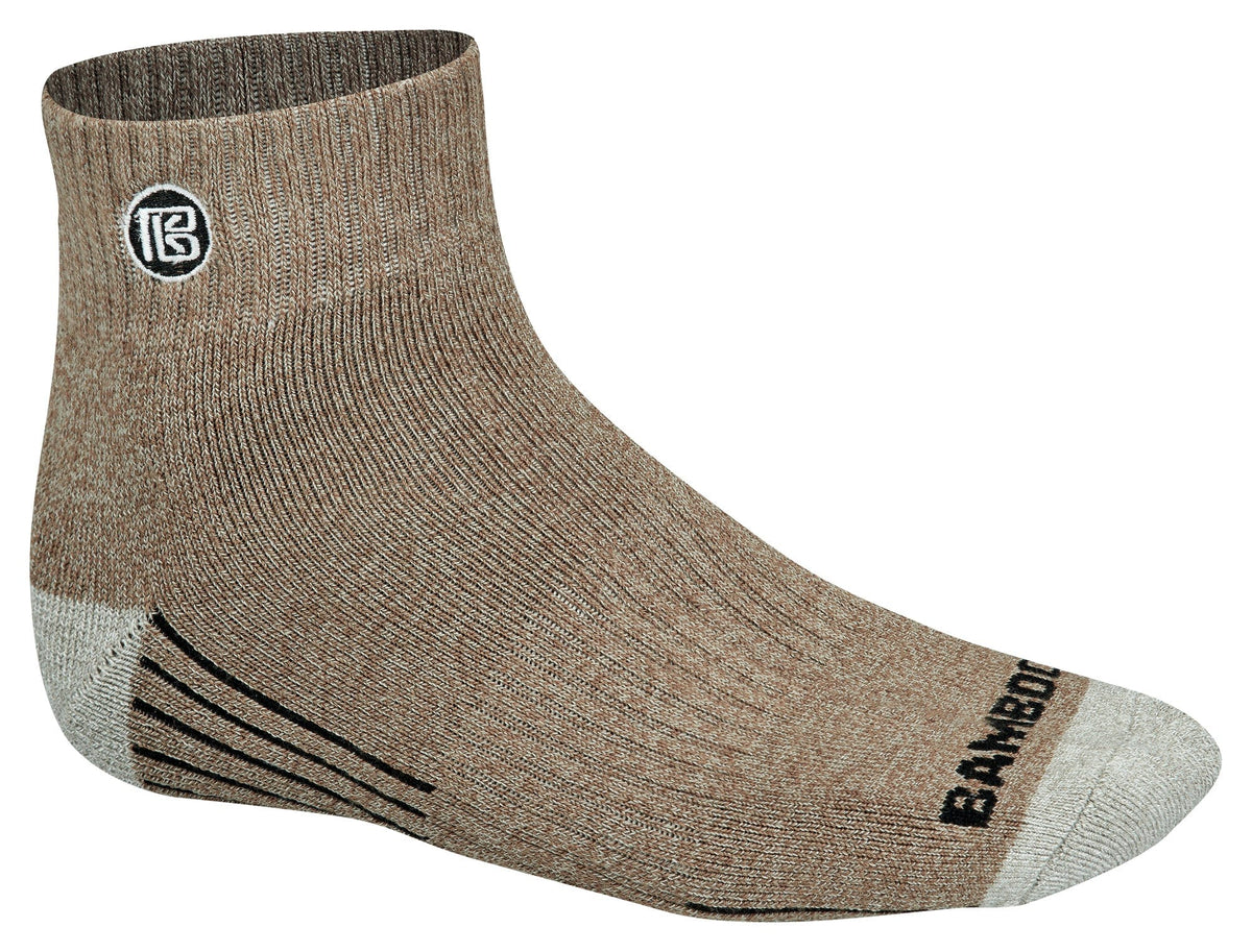 Premium Bamboo Rayon Quarter High Crew Socks - 3 Pair and 6 Pair Packs Available