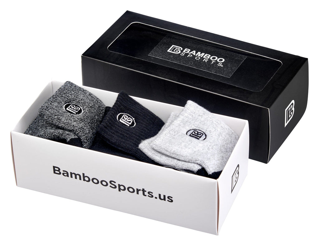 Premium Bamboo Rayon Quarter High Crew Socks - 3 Pair and 6 Pair Packs Available