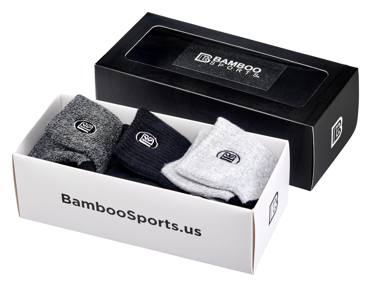 Premium Bamboo Rayon Quarter High Crew Socks - 3 Pair and 6 Pair Packs Available